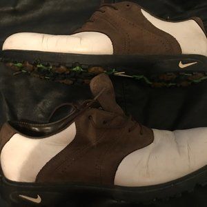 Nike Classic Golf Shoes White & Dark Khaki